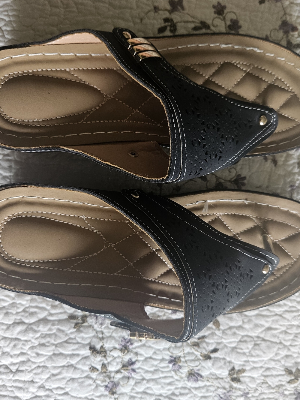 Women's Black Casual Slide Sandals